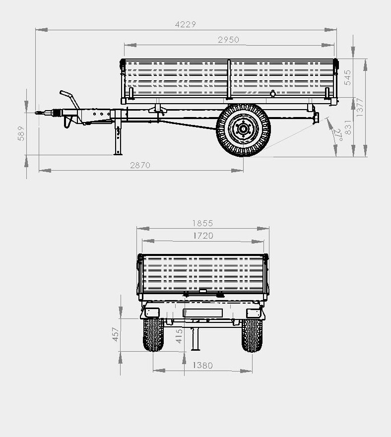 ANS-3500 - Návěs tří stranně sklápěcí