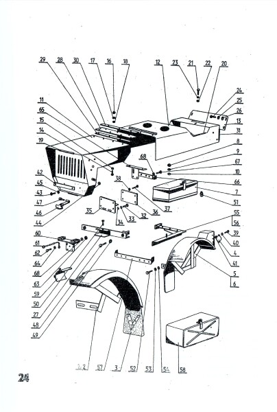 Blatník zadní levý (kompletní)