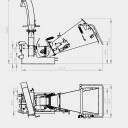 Traktorový štěpkovač s hydraulickým podáváním